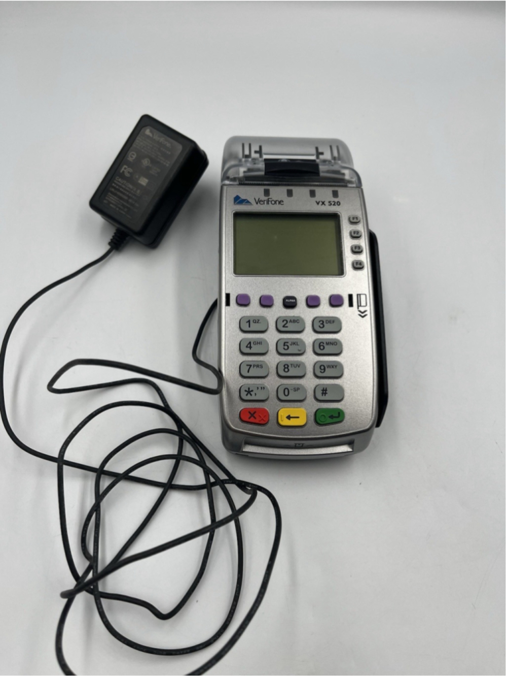 Verifone VX520 CREDIT / DEBIT Card POS Terminal With Power Cord AS IS NO BACK SE